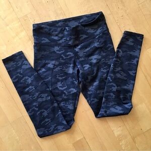Fabletics Camouflage PowerHold Low Rise (7 in) Leggings, Black, Gray, Camo, XS